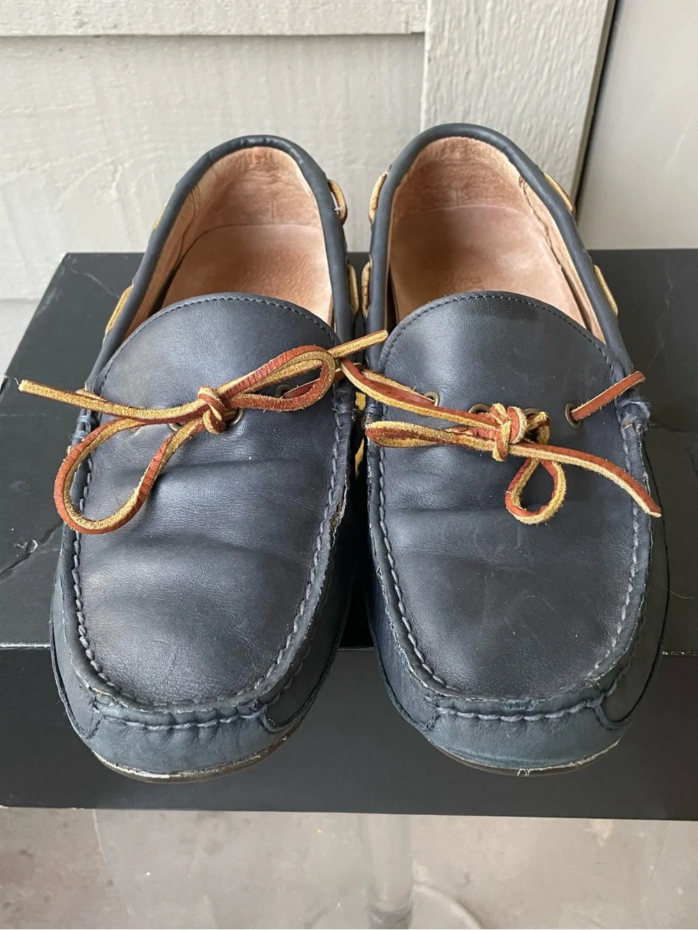 Ralph Lauren Polo Navy Blue Loafers size 8D